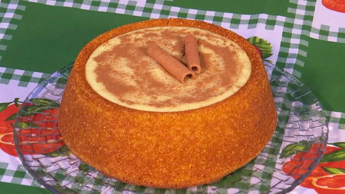 Receita Nosso Campo: aprenda a fazer um bolo de milho ‘piscina’ de curau